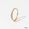 Wholesale Stainless Steel Geometric Zircon Ring With Electroplating Trendy And Personalized