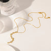 Wholesale Stainless Steel Geometric Zircon Splicing Pendant Oshaped Chain 18K Gold Plated Waterproof Necklace Jewelry For Women