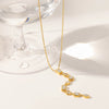 Wholesale Stainless Steel Geometric Zircon Splicing Pendant Oshaped Chain 18K Gold Plated Waterproof Necklace Jewelry For Women