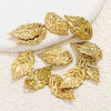Wholesale Stainless Steel Ginkgo Leaf And Small Flower Antique Style Electroplated Earrings And Headwear Accessories Pendant