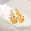 Wholesale Stainless Steel Ginkgo Leaf Fashion Sweet Women's Earrings With Electroplating Treatment