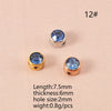Wholesale Stainless Steel Glossy Geometric Beads Electroplated Diy Jewelry Accessories Necklace For December Birthday Stone