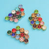 Wholesale Stainless Steel Glossy Geometric Beads Electroplated Diy Jewelry Accessories Necklace For December Birthday Stone