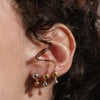 Wholesale Stainless Steel Gold And Silver Color Matching Round Bead Earrings With Geometric Design And Electroplating Finish In Ins Cold Style