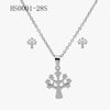 Wholesale Stainless Steel Gold Earrings Necklace Set With Bear Pattern Pendants And Ochain Electroplated With Letters Numbers Text Design