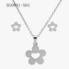 Wholesale Stainless Steel Gold Earrings Necklace Set With Bear Pattern Pendants And Ochain Electroplated With Letters Numbers Text Design