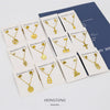 Wholesale Stainless Steel Gold Earrings Necklace Set With Bear Pattern Pendants And Ochain Electroplated With Letters Numbers Text Design