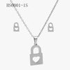 Wholesale Stainless Steel Gold Earrings Necklace Set With Bear Pattern Pendants And Ochain Electroplated With Letters Numbers Text Design