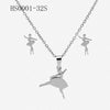 Wholesale Stainless Steel Gold Earrings Necklace Set With Bear Pattern Pendants And Ochain Electroplated With Letters Numbers Text Design