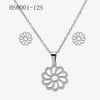 Wholesale Stainless Steel Gold Earrings Necklace Set With Bear Pattern Pendants And Ochain Electroplated With Letters Numbers Text Design