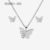 Wholesale Stainless Steel Gold Earrings Necklace Set With Bear Pattern Pendants And Ochain Electroplated With Letters Numbers Text Design