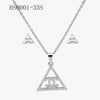 Wholesale Stainless Steel Gold Earrings Necklace Set With Bear Pattern Pendants And Ochain Electroplated With Letters Numbers Text Design