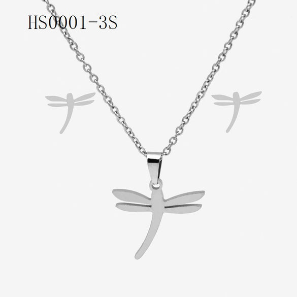 Wholesale Stainless Steel Gold Earrings Necklace Set With Bear Pattern Pendants And Ochain Electroplated With Letters Numbers Text Design