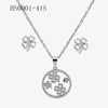 Wholesale Stainless Steel Gold Earrings Necklace Set With Bear Pattern Pendants And Ochain Electroplated With Letters Numbers Text Design