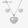 Wholesale Stainless Steel Gold Earrings Necklace Set With Bear Pattern Pendants And Ochain Electroplated With Letters Numbers Text Design