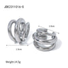 Wholesale Stainless Steel Gold Earrings With Geometric Design Electroplated Ear Clips For Women
