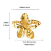 Wholesale Stainless Steel Gold Electroplated Crown Pattern Hollow Petal Multilayer Ring For Women
