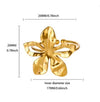 Wholesale Stainless Steel Gold Electroplated Crown Pattern Hollow Petal Multilayer Ring For Women