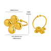 Wholesale Stainless Steel Gold Electroplated Crown Pattern Hollow Petal Multilayer Ring For Women