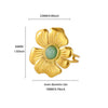 Wholesale Stainless Steel Gold Electroplated Crown Pattern Hollow Petal Multilayer Ring For Women