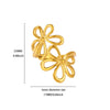 Wholesale Stainless Steel Gold Electroplated Crown Pattern Hollow Petal Multilayer Ring For Women