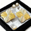 Wholesale Stainless Steel Gold Electroplated Geometric Square Earrings For Women