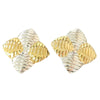 Wholesale Stainless Steel Gold Electroplated Geometric Square Earrings For Women