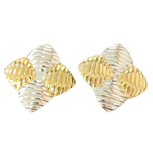 Wholesale Stainless Steel Gold Electroplated Geometric Square Earrings For Women