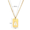 Wholesale Stainless Steel Gold Electroplated Hollow Letter Pendant Clavicle Chain Necklace Unisex Square Style
