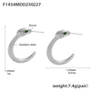 Wholesale Stainless Steel Gold Plated Animal Zodiac Geometric Earrings For Women