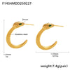 Wholesale Stainless Steel Gold Plated Animal Zodiac Geometric Earrings For Women