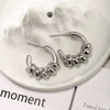 Wholesale Stainless Steel Gold Plated C Shaped Love Twist Earrings For Women
