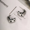 Wholesale Stainless Steel Gold Plated C Shaped Love Twist Earrings For Women