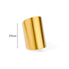 Wholesale Stainless Steel Gold Plated Female Hollow Carved Wide Pasta Ring
