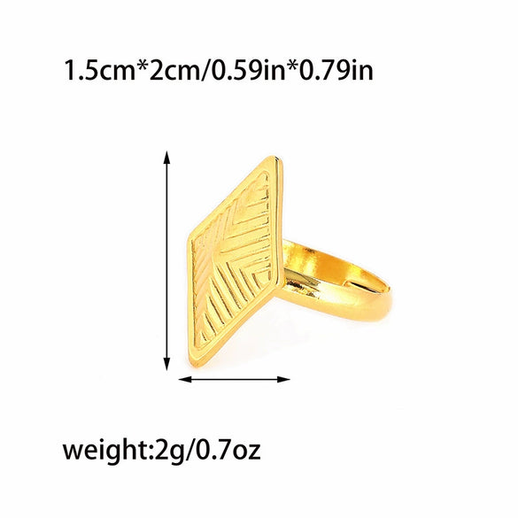 Wholesale Stainless Steel Gold Plated Five Pointed Star Fashion Ring For Women