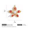 Wholesale Stainless Steel Gold Plated Flower Design Pendant For Women Jewelry Accessories