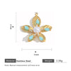 Wholesale Stainless Steel Gold Plated Flower Design Pendant For Women Jewelry Accessories