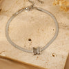 Wholesale Stainless Steel Gold Plated Frosted Animal Zodiac Butterfly Pendant Snake Bone Chain Necklace For Women