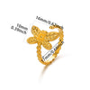 Wholesale Stainless Steel Gold Plated Geometric Arc Ring For Women