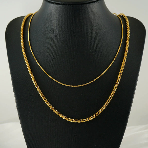 Wholesale 316L Stainless Steel Gold Plated Geometric S Chain Necklace