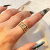 Wholesale Stainless Steel Gold Plated Heart Shape Opening Adjustable Love Ring With Natural And Geometric Style For Ladies