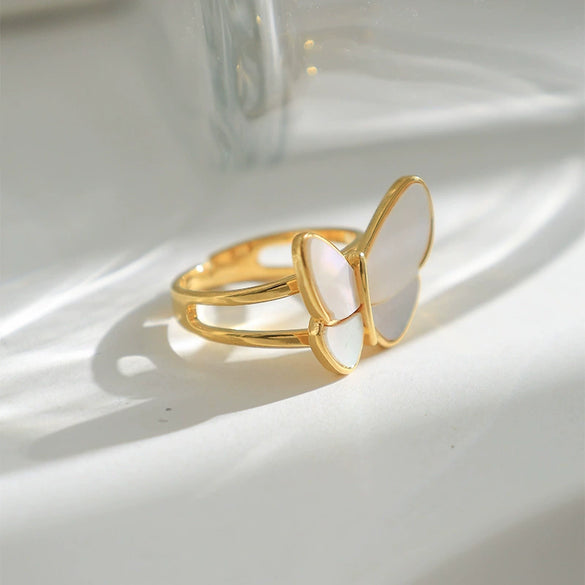Wholesale Stainless Steel Gold Plated Insect Animal Style Opening Ring