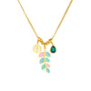 Wholesale Stainless Steel Gold Plated Leaf Pendant Chain Necklace Little Fresh Style