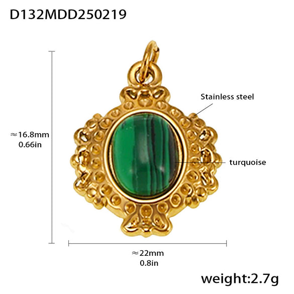 Wholesale Stainless Steel Gold Plated Pendants With Wave Geometry Animals Zodiac Patterns Electroplated