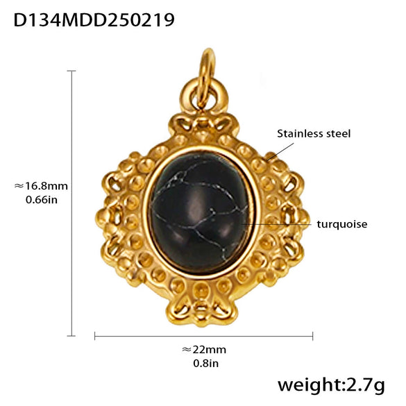 Wholesale Stainless Steel Gold Plated Pendants With Wave Geometry Animals Zodiac Patterns Electroplated