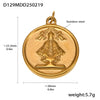 Wholesale Stainless Steel Gold Plated Pendants With Wave Geometry Animals Zodiac Patterns Electroplated