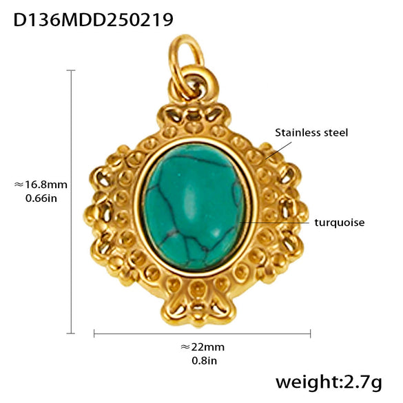 Wholesale Stainless Steel Gold Plated Pendants With Wave Geometry Animals Zodiac Patterns Electroplated