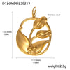 Wholesale Stainless Steel Gold Plated Pendants With Wave Geometry Animals Zodiac Patterns Electroplated