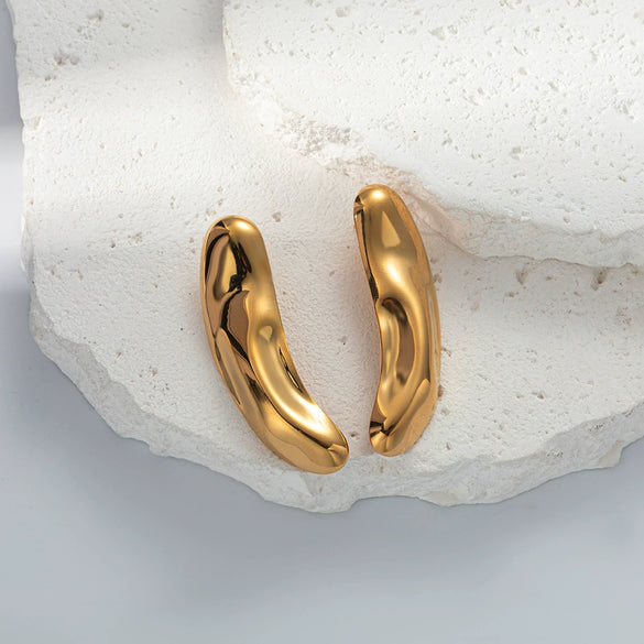 Wholesale Stainless Steel Gold Plated Personality Long Earrings With Letters Numbers Text Joker Jewelry