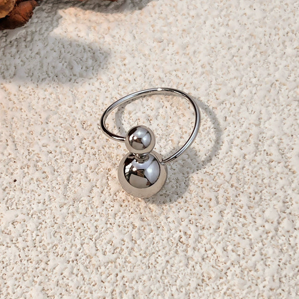 Wholesale Stainless Steel Gold Plated Spherical Heart Personality Ring